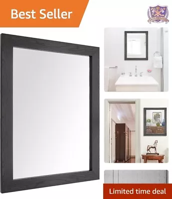 Modern Wall Mirror 16  X 20  - Bathroom Bedroom Entryway Living Room - Black • $56.97