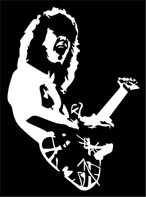 Eddie Van Halen VINYL DECAL Bumper Sticker OU812 5150 Cd 4x5.5  • $4.20