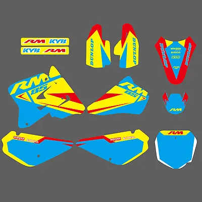 Team Graphics Backgrounds Decals For Suzuki RM85 2005-2018 Rm 85 Fender Stickers • $46.99
