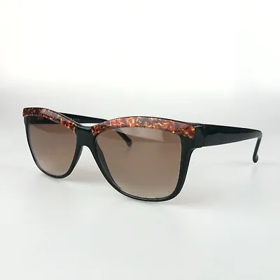 Vintage Ellen Tracy Sunglasses Mod. B83 75 1 Black Made In Italy SCRATCHES • $23.77