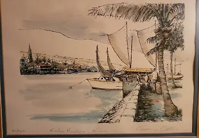 Kailua Harbor Kona Numbered Framed Print George Allan Hawaii 42/350 • $125