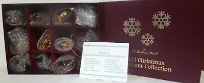 Set Of 12 + 1 Danbury Mint 2012 Gold Christmas Ornaments With Box • $149.95