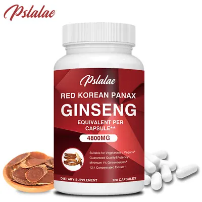 Red Korean Panax Ginseng 4800mg - High Strength Ginsenoside Energy & Endurance • £13.27