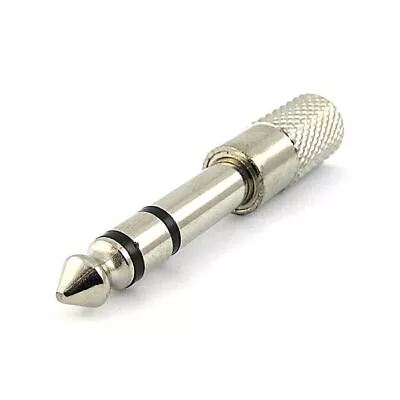 QTX 6.3mm Stereo Jack Plug To 3.5mm Stereo Jack Socket Adaptor (silver) • £5.52