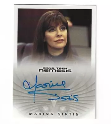 2002 Star Trek Nemesis --  Maria Sirtis As Counselor Troi - NA10 Autograph Card • $74