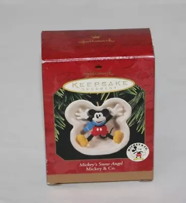 1997 Hallmark Keepsake Mickey's Snow Angel Mickey & Co Ornament Handcrafted NEW • $24.77