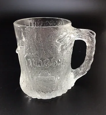 McDonald’s 1993 3D Flintstones Glass Coffee Mug Cup RocDonald’s France Vintage • $6.99