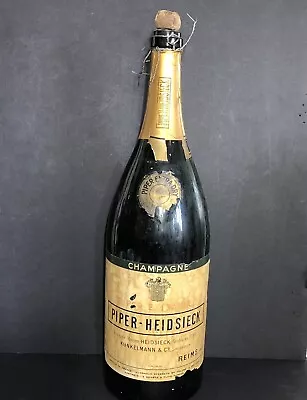 Vintage Piper-Heidsieck EMPTY 3L DOUBLE MAGNUM Champagne Bottle Reims France • $59.99