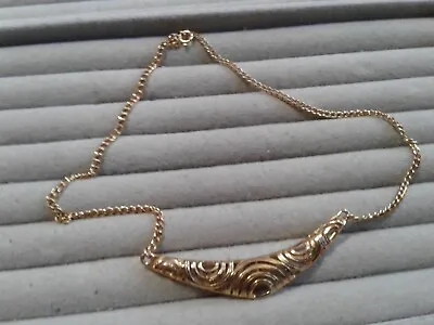 Vintage 1980s Chevron Pattern Necklace • $0.99