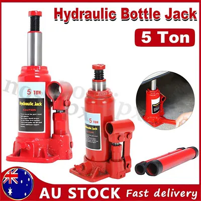 Air Hydraulic Bottle Jack 5 Ton Heavy Duty Car Lifting Tool Repair Lifter 4WD • $30.79