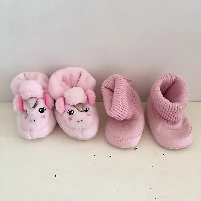 Baby Girls Kids Shoes Toddler Children Pink Unicorn Slippers Boots • $3.99