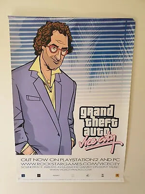 Grand Theft Auto Vice City Ps2 Game Store Promo Poster PS2 Rare Collectible • $89.95