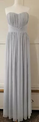 Silver Lipsy Bella Bandeau Multi-way Maxi Dress Size 8  New With Tags RRP £90 • $36.98