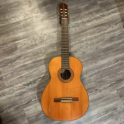 Rare Vintage (1960s 1970s ? )Classical Ariel Classic Acoustic Guitar Aria W/Case • $525