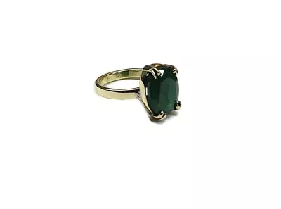 Natural Emerald Ring Handmade Brass Ring For Men Anniversary Gift Emerald Jewels • $31.09