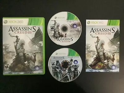 Assassin's Creed III 3 Xbox 360 Complete W/ Manual - Good Shape • $7.49