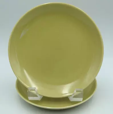 Russel Wright Iroquois Casual China Avacado Green Bread Plates 6.5 Inch Pair • $28.98