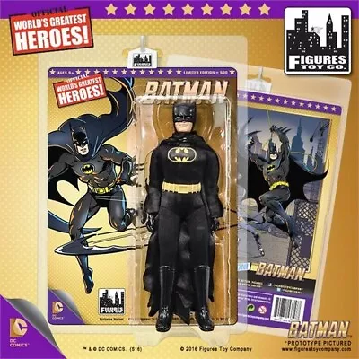 DC Comics Batman Retro Mego 8  BATMAN Figure Black Suit! MOC Mint Sealed FTC • $49.99