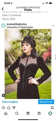 Vintage Velvet Victorian/Goth Dress Size XS Women Clothing  • $48
