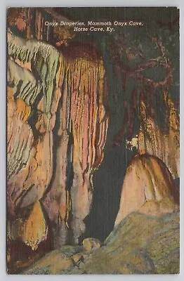 C1951 Postcard Onyx Draperies Mammoth Cave Horse Kentucky • $4.75