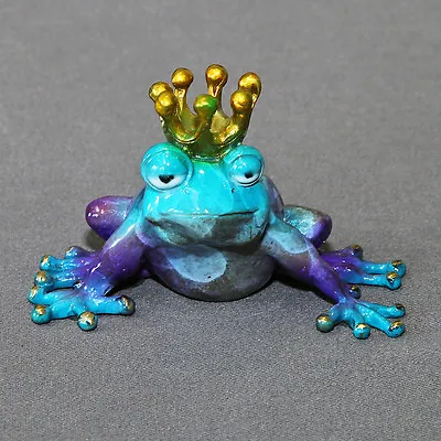 BRONZE  FROG PRINCE  FIGURINE STATUE SCULPTURE  AMPHIBIAN ART Limited Edition • $280