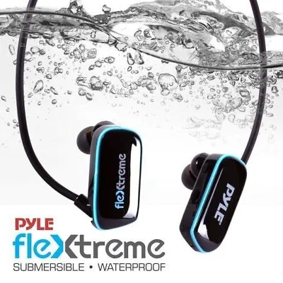 Pyle Flextreme Waterproof MP3 Player W/ Headphones 8GB Built-in Memory PSWP14BK • $47.99