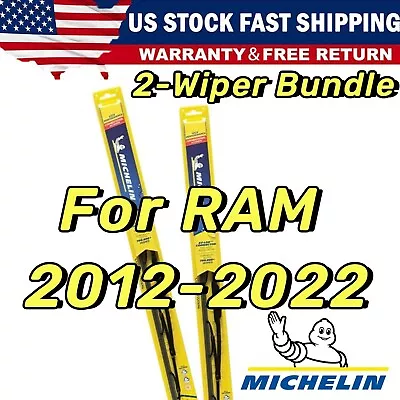 For Michelin Wiper Blades Set For RAM 1500/2500/3500 2012-2022  FRONT Left Right • $22.23