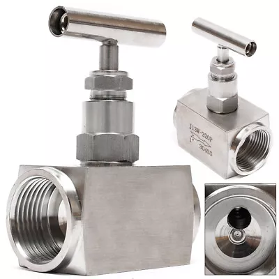 Needle Valve 1  BSP Stainless Steel High Pressure 420bar Needle Valve • $23.50