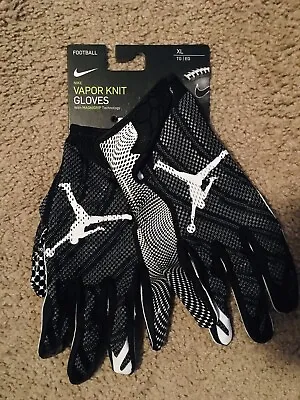 Nike Air Jordan Vapor Knit Football Gloves Black Size XL CJ9849 091 • $35