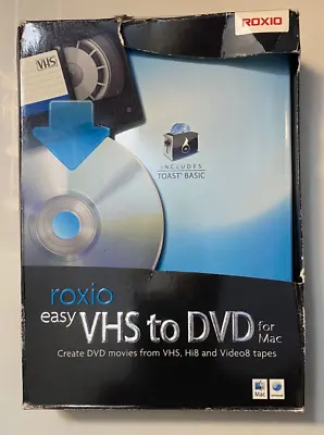 USED Roxio Easy VHS To DVD For Mac VHS Hi8 V8 Video To DVD Or Digital Converter • $19.99