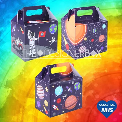 1/6/12 Nasa Space Card Party Favour Filler Loot Handle Boxes Food Sweets Box • £0.99