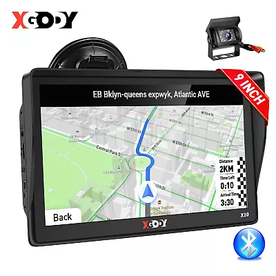 XGODY 9'' Truck Car GPS Navigation Bluetooth W/ Wireless Reverse Camera AU Map • $140.89