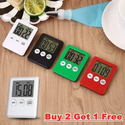 Large LCD Kitchen Cooking Digital Timer Count Down Up Clock Loud Alarm Magnetic • £3.35