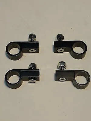 8AN BRAIDED FUEL HOSE And 5/8 TUBING ALUMINUM P MOUNTING CLAMP BLACK SET Of (4) • $22