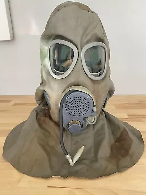 Rare Cold War Era Gas Mask M 10M W/Bag- Czecholsovakia Military Vintage Original • $49.99