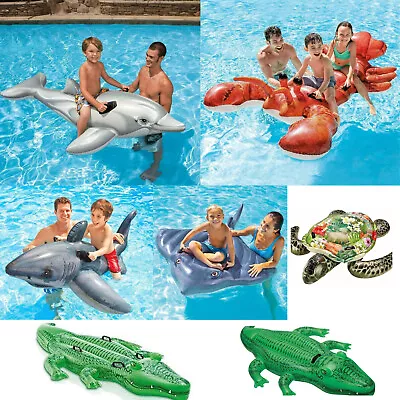 Inflatable Ride On Novelty Swimming Pool Beach Toy Float Rider Lilo Swim • £10.49