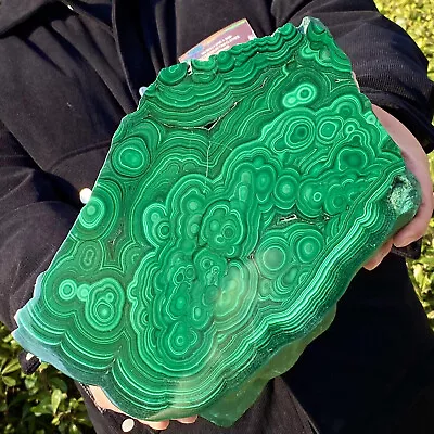 8.27lb Natural Malachite Quartz Raw Stone Decoration Polishing Ornaments • $0.99