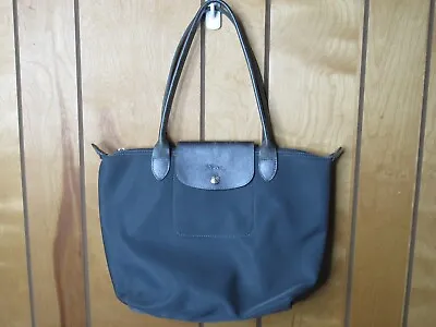 Longchamp Le Pliage Modele Depose Tote Bag Leather Black • $34.99