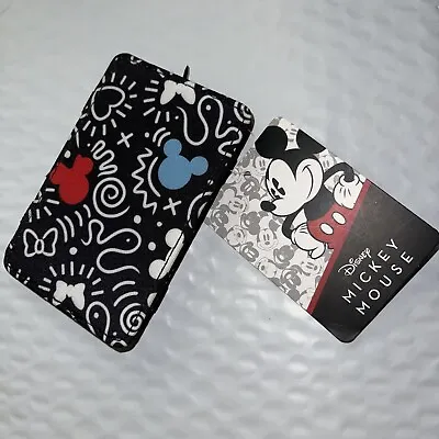 NWT Disney Mickey Mouse ID Card Holder Mini Wallet Black NEW • $13.07