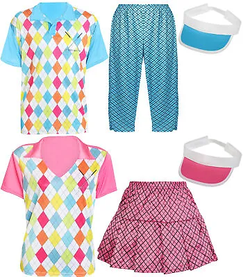 £20.99 • Buy Pub Golf Costume Novelty Mens Ladies Golfer Fancy Dress Summer Party Bar Crawl