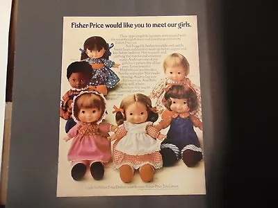 1974 FISHER-PRICE DOLLS Vintage Art Print Ad • $4.98