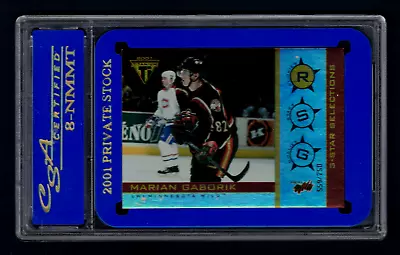 2001 Private Stock Titanium 3-Star Selections Marian Gaborik (RC) #23 CSA 8 /750 • $12.89