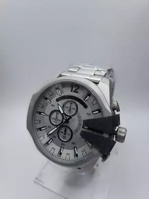 Diesel Men's Mega Chief Stainless Watch With Gray Stainless-Steel Strap DZ4501 • $89.95