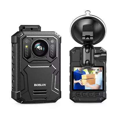 BOBLOV KJ23 Body Mounted Camera With Audio 128GB 1296P Recorder Car Suction Kit • $99