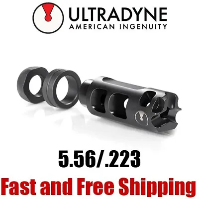 Ultradyne Pulse .223/5.56 Stainless Steel Muzzle Brake/Compensator - 1/2-28 • $88.95