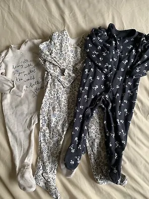 Bundle Baby Girl Sleepsuits 3-6 Months • £3