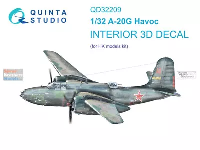 QTSQD32209 1:32 Quinta Studio Interior 3D Decal - A-20G Havoc (HKM Kit) • $46.79