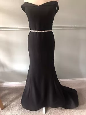 Black Bridesmaid/evening/prom Dress Size 16 • £160