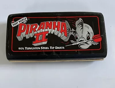 Vtg Dart World Piranha II 90% Tungsten Steel Tip Dart 3 Parts • $25