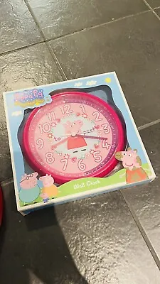 £8.99 • Buy John Lewis Pepper Pig ‘Tell The Time’ Children Wall Clock 21cm Battery Included